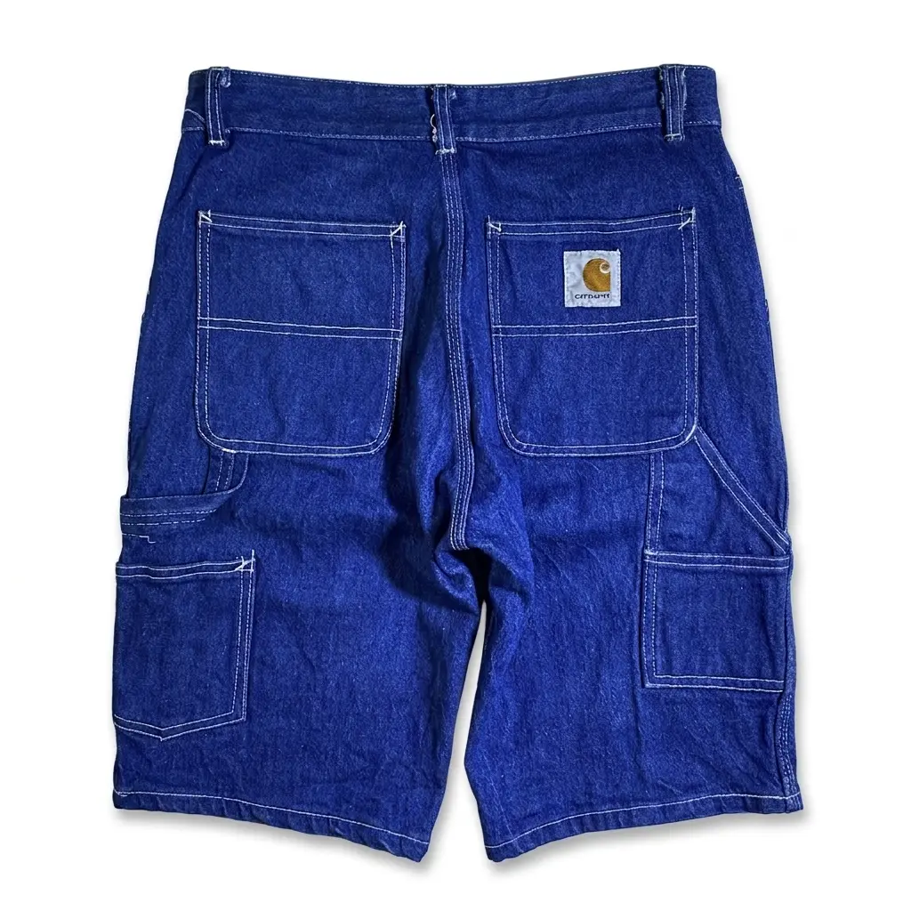 Carhartt Blue Denim Carpenter Shorts