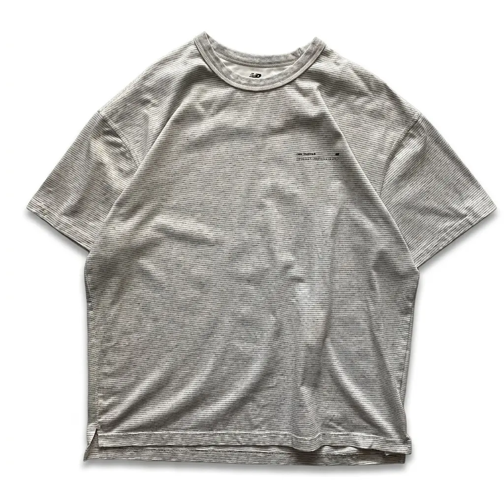 New Balance Grey Striped T-Shirt