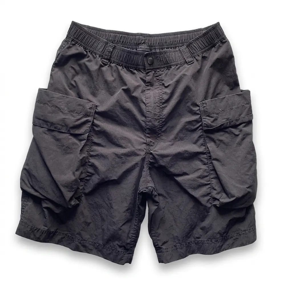 Uniqlo U Charcoal Grey Nylon Cargo Shorts